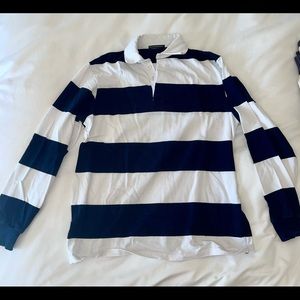 oversized long sleeved brandy melvile striped top